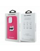 Karl Lagerfeld iPhone 16 Pro Max Hülle Case MagSafe Silikon Choupette Head Fuschia