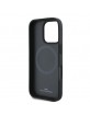 BMW iPhone 16 Pro Case Genuine Leather Cover Textured Black