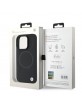 BMW iPhone 16 Pro Case Genuine Leather Cover Textured Black