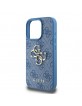 Guess iPhone 16 Pro Case Big 4G Metal Logo Blue