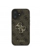 Guess iPhone 16 Pro Hülle Case Big 4G Metal Logo Braun