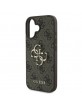 Guess iPhone 16 Pro Hülle Case Big 4G Metal Logo Braun