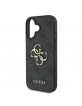 Guess iPhone 16 Pro Hülle Case Big 4G Metal Logo Schwarz