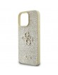 Guess iPhone 16 Pro Hülle Case Glitter Fixed Big 4G Gold