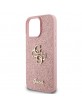 Guess iPhone 16 Pro Case Glitter Fixed Big 4G Pink