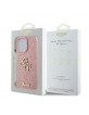 Guess iPhone 16 Pro Hülle Case Glitter Fixed Big 4G Rosa Pink