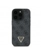 Guess iPhone 16 Pro Hülle Case 4G Triangle Strass Schwarz