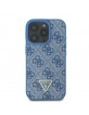 Guess iPhone 16 Pro Case Rhinestone Crossbody Crystals Blue