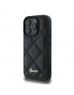 Guess iPhone 16 Pro Hülle Case Quilted Leather Schwarz