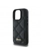 Guess iPhone 16 Pro Hülle Case Quilted Leather Schwarz