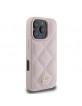 Guess iPhone 16 Pro Case Quilted Leather Pink