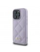 Guess iPhone 16 Pro Hülle Case Quilted Leather Lila