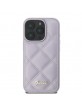 Guess iPhone 16 Pro Case Quilted Leather Purple