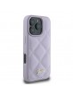 Guess iPhone 16 Pro Case Quilted Leather Purple