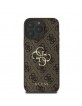 Guess iPhone 16 Pro Max Case Big 4G Metal Logo Brown