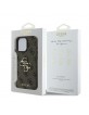 Guess iPhone 16 Pro Max Hülle Case Big 4G Metal Logo Braun