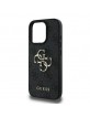 Guess iPhone 16 Pro Max Hülle Case Big 4G Metal Logo Schwarz