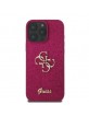 Guess iPhone 16 Pro Max Hülle Case Glitter Fixed Big 4G Rot