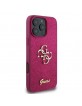 Guess iPhone 16 Pro Max Case Glitter Fixed Big 4G Red