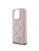 Guess iPhone 16 Pro Max Hülle Case Quilted Leather Rosa Pink