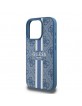 Guess iPhone 16 Pro Hülle Case MagSafe 4G Stripes Blau