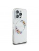 Guess iPhone 16 Pro Max Case MagSafe Ring Flowers Transparent