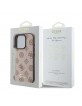 Guess iPhone 16 Pro Max Hülle MagSafe Case Peony Braun