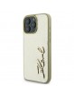 Karl Lagerfeld iPhone 16 Pro Hülle Case Signature Script Gold