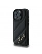 Karl Lagerfeld iPhone 16 Pro Case Quilted Script Black