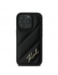 Karl Lagerfeld iPhone 16 Pro Hülle Case Quilted Script Schwarz