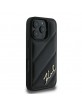 Karl Lagerfeld iPhone 16 Pro Case Quilted Script Black