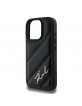 Karl Lagerfeld iPhone 16 Pro Hülle Case Quilted Script Schwarz