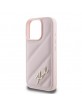 Karl Lagerfeld iPhone 16 Pro Case Quilted Script Pink