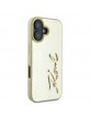 Karl Lagerfeld iPhone 16 Hülle Case Signature Script Gold