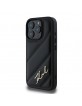 Karl Lagerfeld iPhone 16 Pro Max Case Quilted Script Black