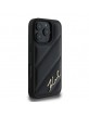 Karl Lagerfeld iPhone 16 Pro Max Case Quilted Script Black