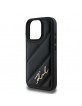 Karl Lagerfeld iPhone 16 Pro Max Hülle Case Quilted Script Schwarz