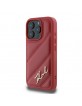 Karl Lagerfeld iPhone 16 Pro Max Case Quilted Script Red