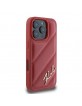 Karl Lagerfeld iPhone 16 Pro Max Case Quilted Script Red