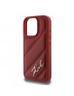 Karl Lagerfeld iPhone 16 Pro Max Hülle Case Quilted Script Rot