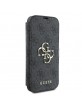 Guess iPhone 16 Pro Book Case Cover 4G Metal Logo Black