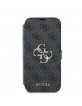 Guess iPhone 16 Plus Book Case Cover 4G Metal Logo Black