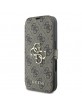 Guess iPhone 16 Tasche Book Case Cover 4G Metal Logo Braun