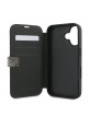 Guess iPhone 16 Tasche Book Case Cover 4G Metal Logo Braun