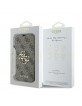 Guess iPhone 16 Tasche Book Case Cover 4G Metal Logo Braun