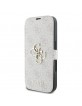 Guess iPhone 16 Book Case Cover 4G Metal Logo Pink