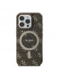 Guess iPhone 16 Pro Case MagSafe 4G Background Brown