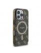 Guess iPhone 16 Pro Hülle Case MagSafe 4G Background Braun