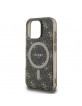 Guess iPhone 16 Pro Hülle Case MagSafe 4G Background Braun