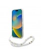 Guess iPhone 16 Pro Case MagSafe Pearl Strap White